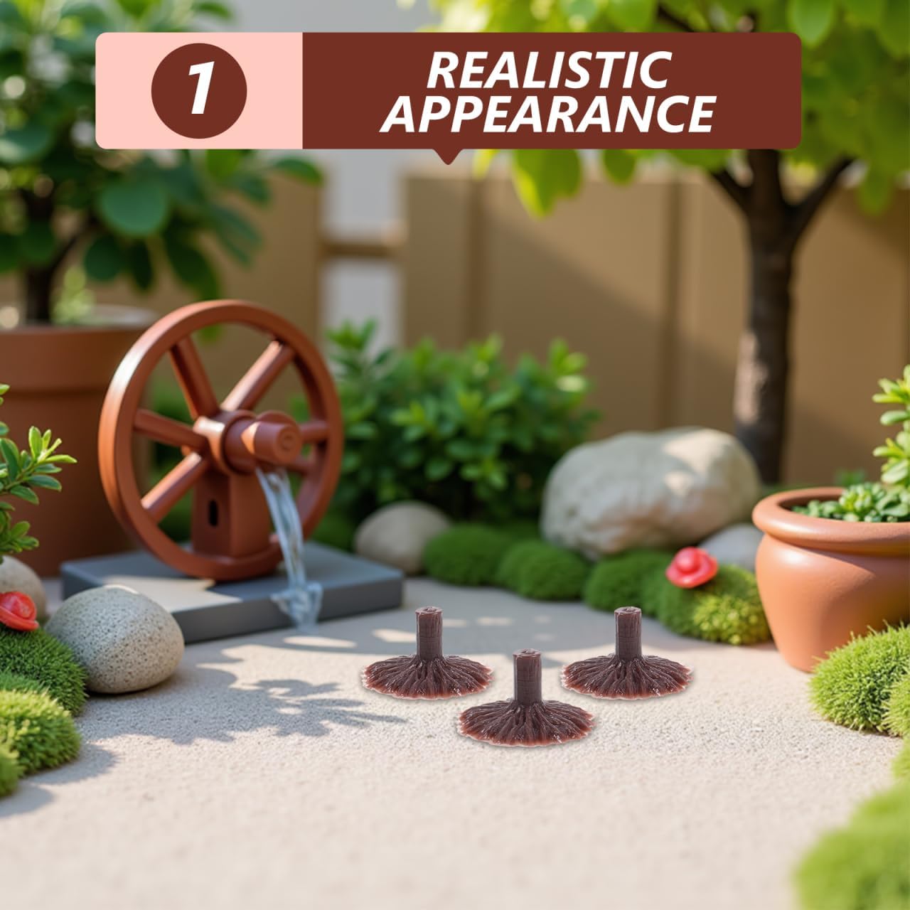 50pcs Miniature Tree Stands for Model Railroad DIY Scenery Artificial Plant Holder Feet Landscape Diorama Supplies for Train Models and Cake Decoration
