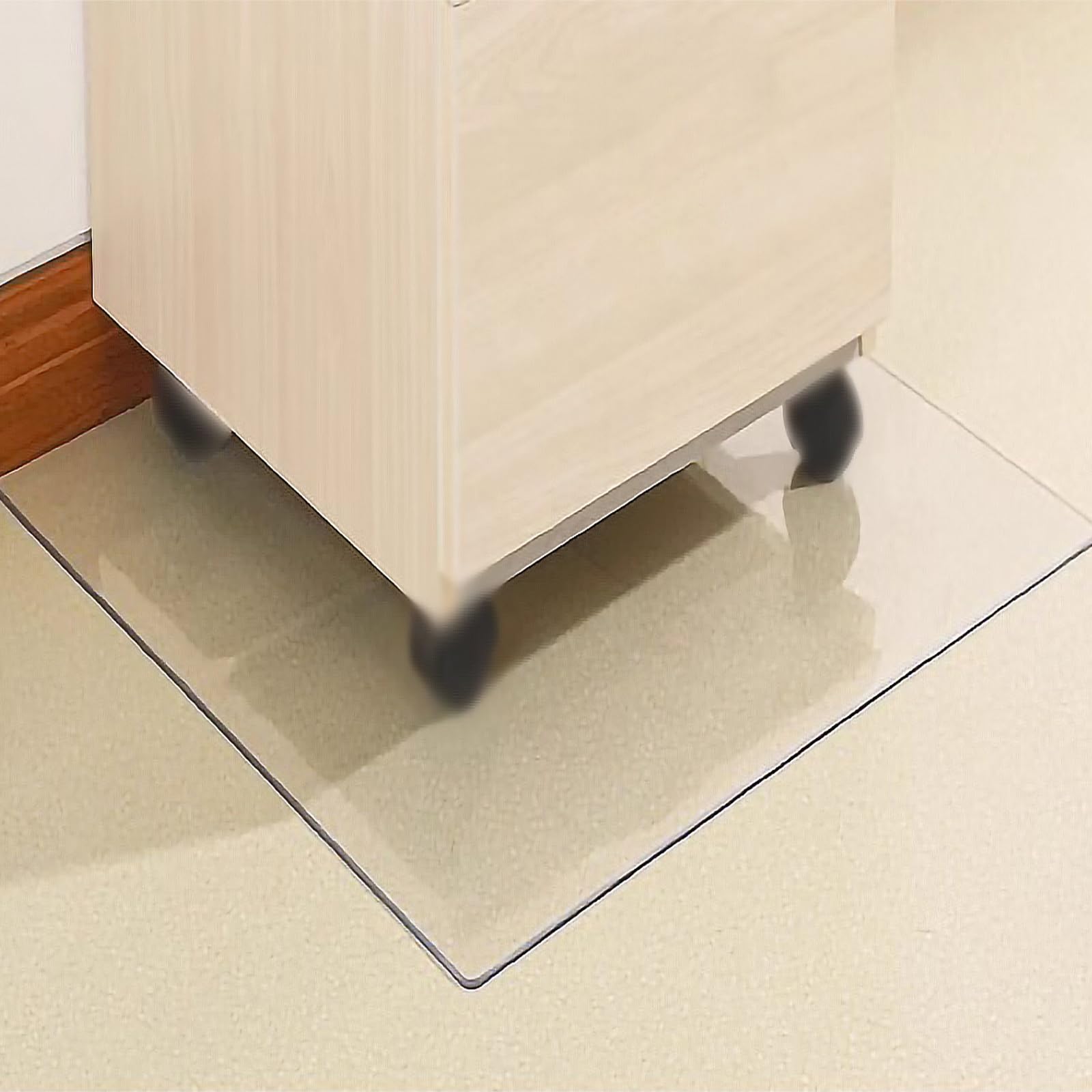Rectangle Clear Non-Slip Hardwood Floor Protector Mat, Transparent PVC Waterproof Rolling Chair Protection Mat, Heavy Duty Protector, for Kitchen, Doorway ( Color : Clear , Size : 120x150cm/4x5ft )