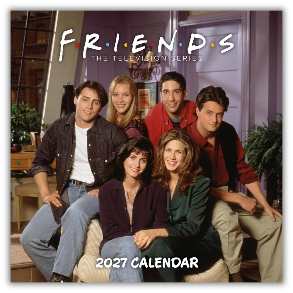 Friends 2027 Square Wall Calendar Official Licensed TV Series Calendar, Monthly Grid Layout, Iconic Friends Characters, Quotes & Moments, Large Square Format, Gift for Friends Fans