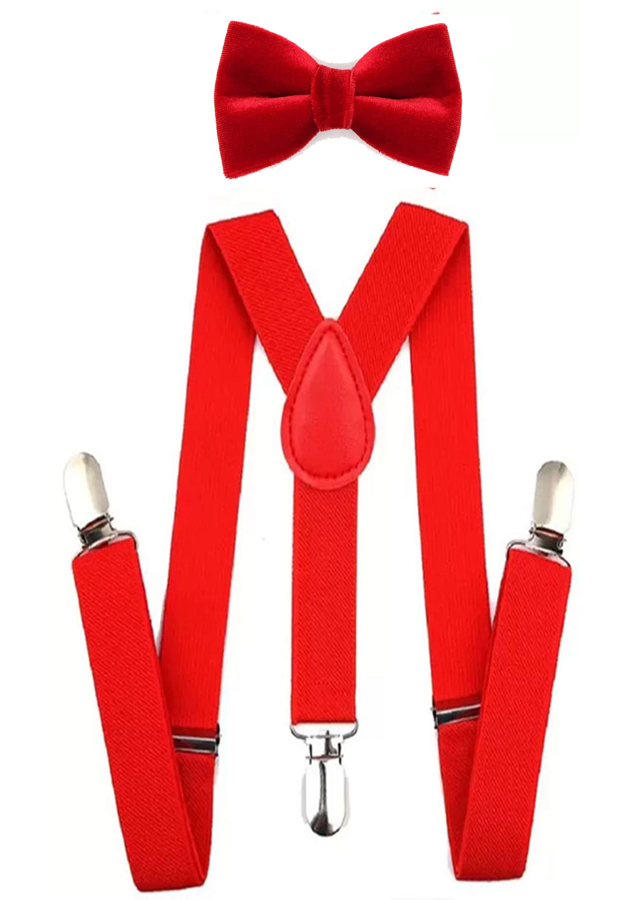 rr design Red Suspender Belt and Velvet bow tie for Men-picture-39