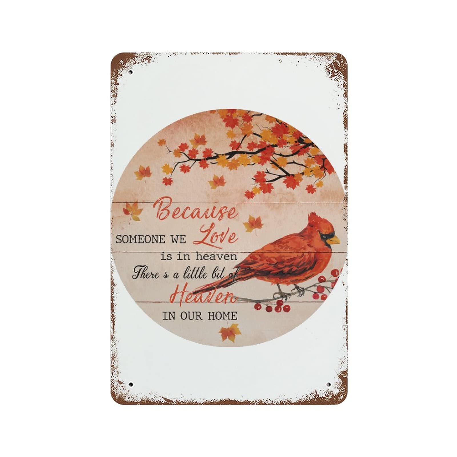 Plaque commémorative cardinal en aluminium pour le jardin