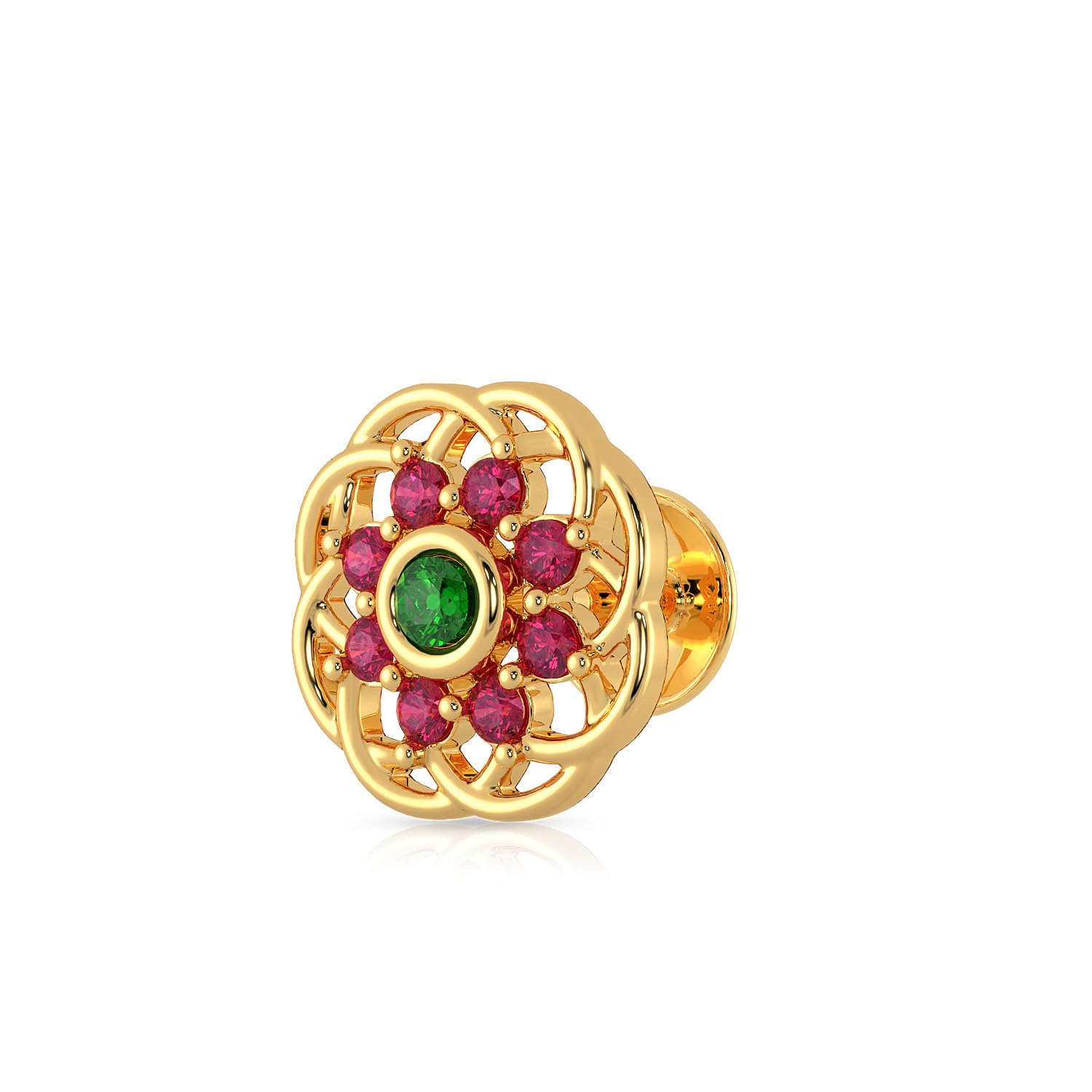 Malabar Gold & Diamonds Yellow Gold Nose Pin for Women 22 k | 22k BIS Hallmark (916) Nose Stud for Women and Girls with Piercing (B09YD68MQY) Amazon Price History, Amazon Price Tracker