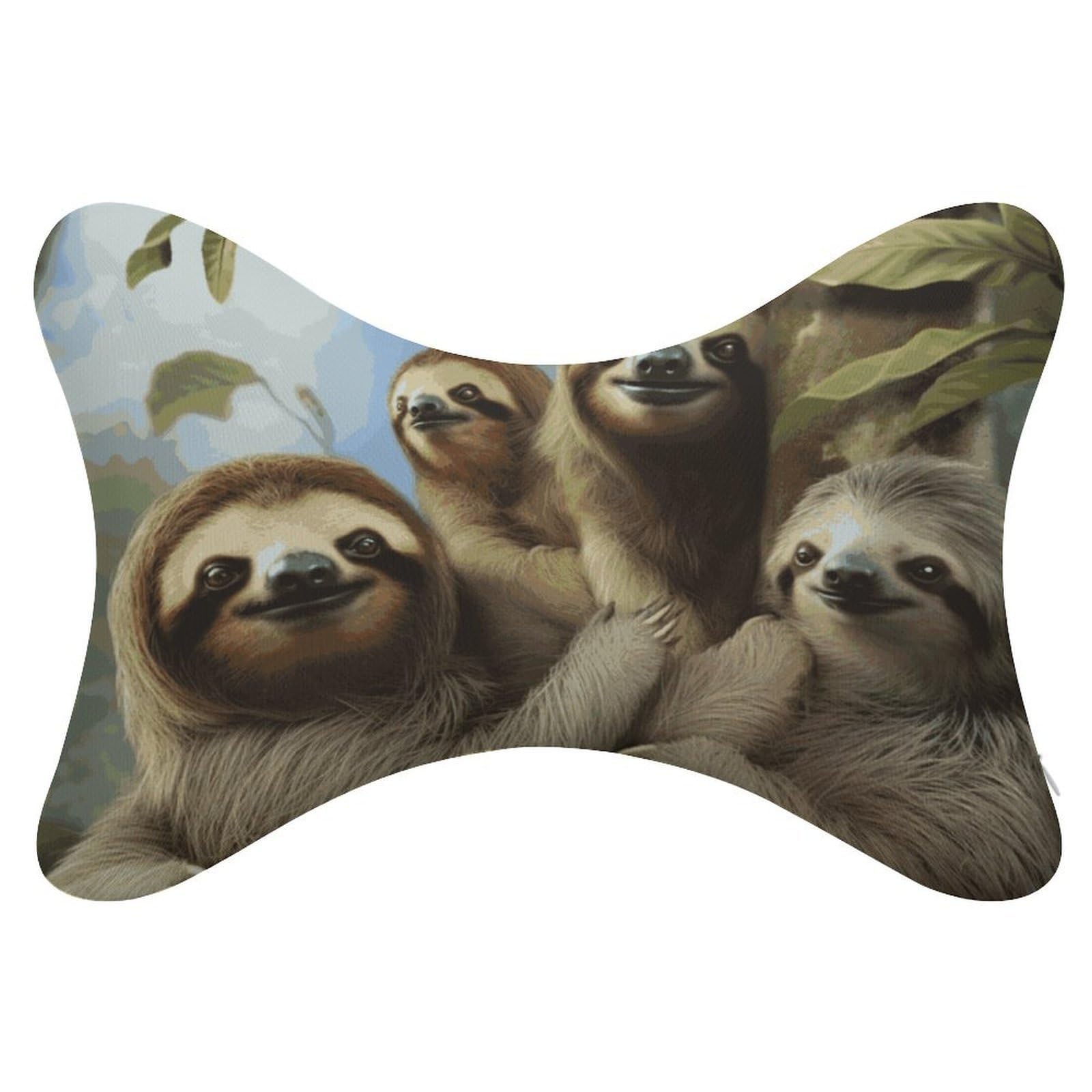 Adfgyerh Style Sloth Family Pillow ，Memory Foam Pillow Core，Cushion,Provide Neck Support，Car Pillows For Travel Car Seats And Home Offices.