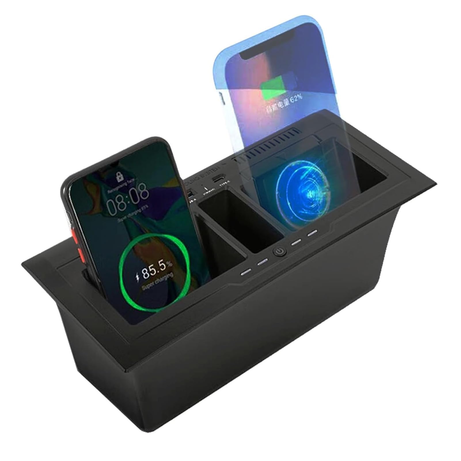 Gqqsxzntd Black Car Wireless Charger For Land Rover Defender 90 110 130 (2020-2024) Center Console Accessories, 15W Wireless Phone Charging Stand Qi Phone Charger