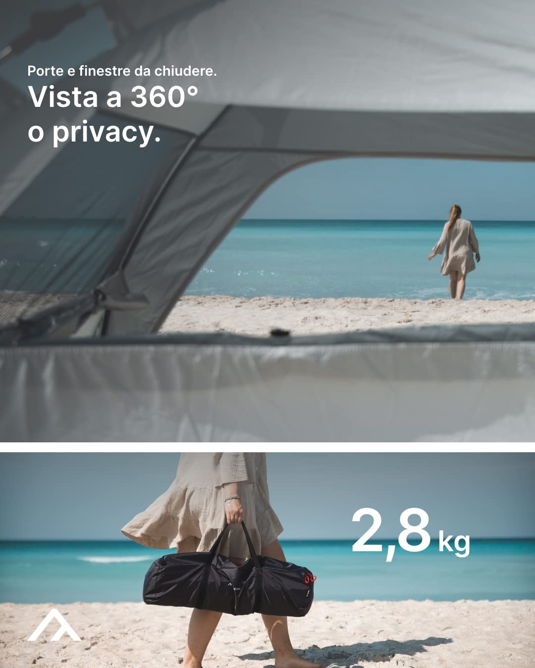 qeedo Quick Palm Tenda da Spiaggia Montaggio rapido (Sistema Quick-Up), UV-Protezione (UV80)
