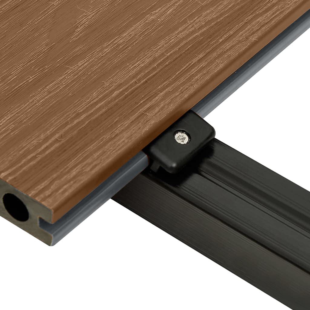vidaXL WPC Terrassendielen mit Zubehör Braun und Grau 20 m² 4 m