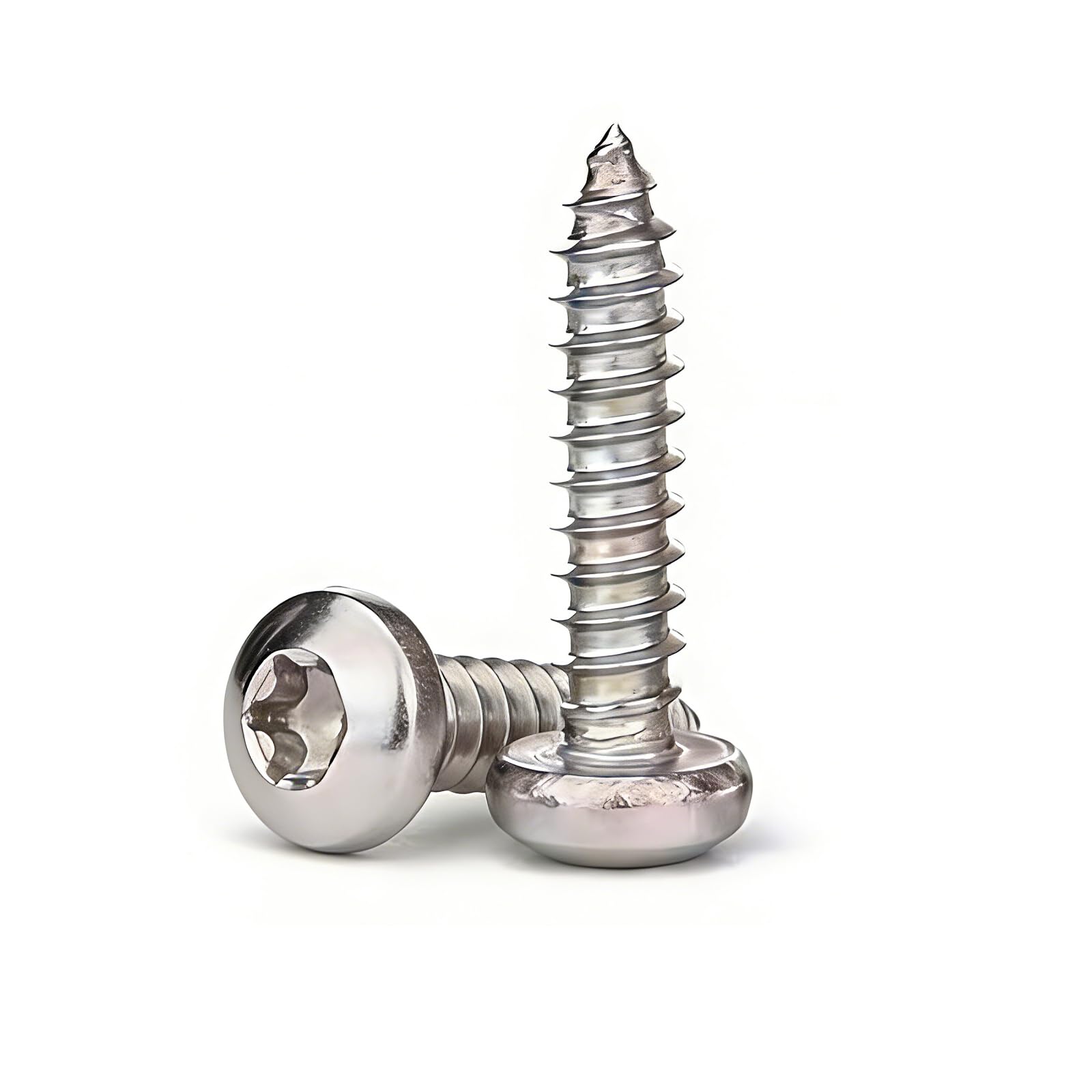 M5 x 30mm Torx Round Pan Head Self Tapping Screws, Stainless Steel 304, Metal Wood Screw, 50 PCS