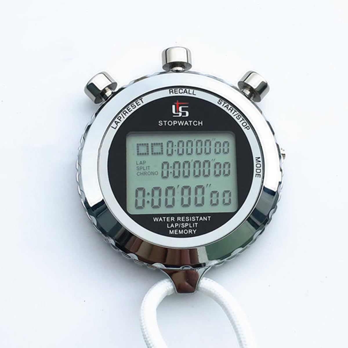 VICASKY Cronometro Sportivo Elettronico in Metallo Inossidabile con Display a 3 Righe, Cronografo Multifunzione e Timer Elettronico Portatile per Allenamenti e Attività all'Aperto