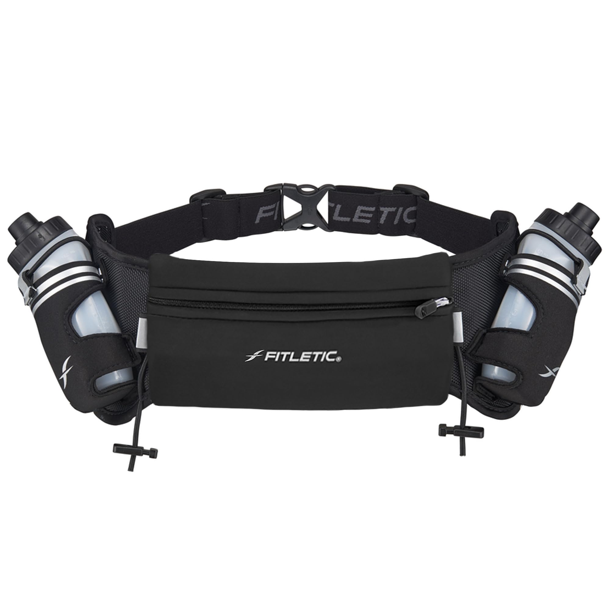 Fitletic® | Hydra 16 | Laufgürtel mit Trinkflaschen | 2X 250ml | Laufgürtel, Trinkgürtel, Lauftasche, Laufgürtel, Hüfttasche zum Joggen, Laufen, Walken, Marathon