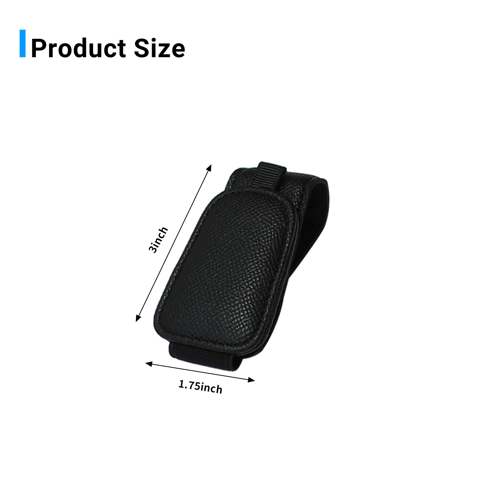 Yuoyar 2 Packs Magnetic Sunglass Holder for Car Visor - Universal Sunglasses Clip for Different Size Eyeglasses - Convenient Interior Car Accessories (Black)