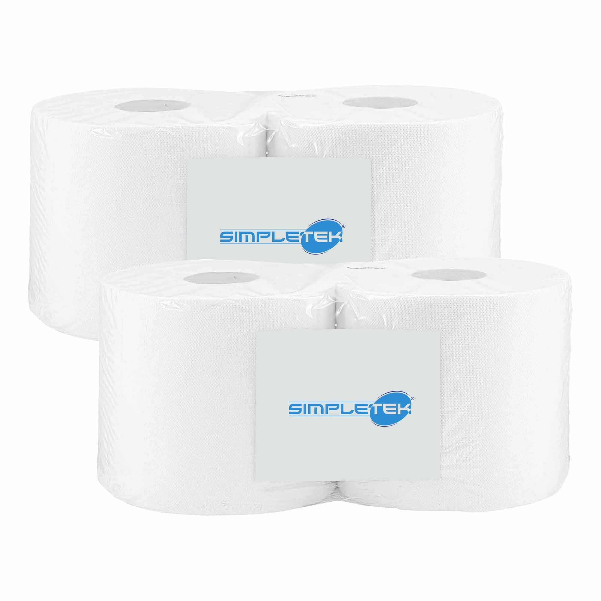 SIMPLETEK - Rotolo Carta Milleusi - Goffrata 2 Veli Pura Cellulosa | Alta Assorbenza - Ecolabel | Confezione 4 Rotoli