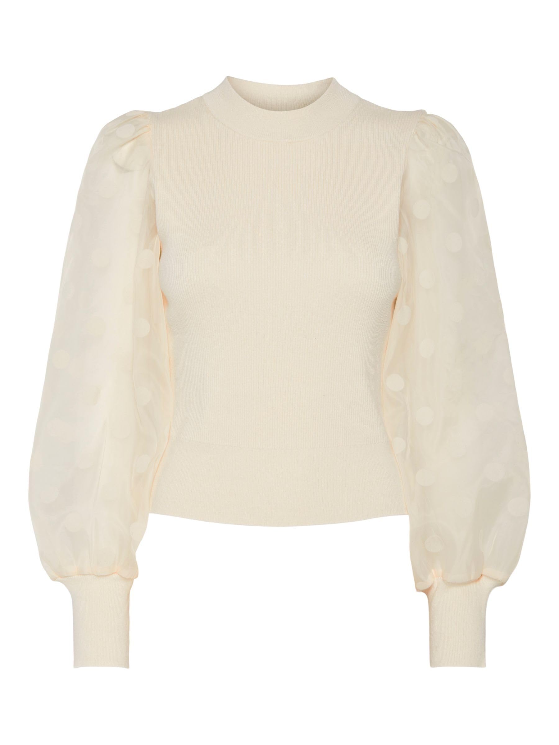 YAS Blouse YASDOTME BALLOON SLEEVE L, Birch, L