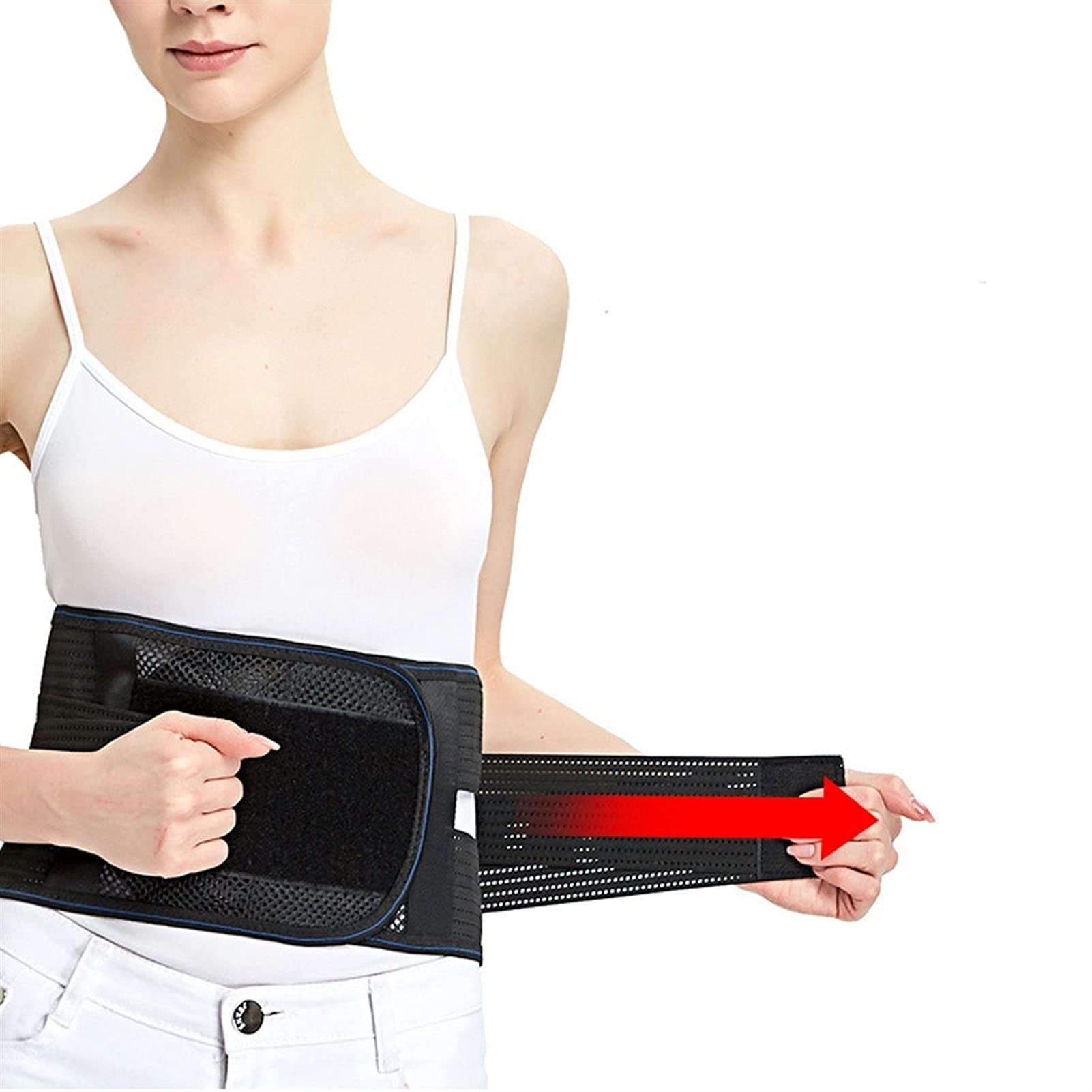 Cintura per la schiena Tutore per la schiena Supporto lombare Avvolgente Vita sottile Rifinitore Pancia Stomaco Compressione regolabile Scalda cintura Sollievo dal dolore Correzione della postura (A X