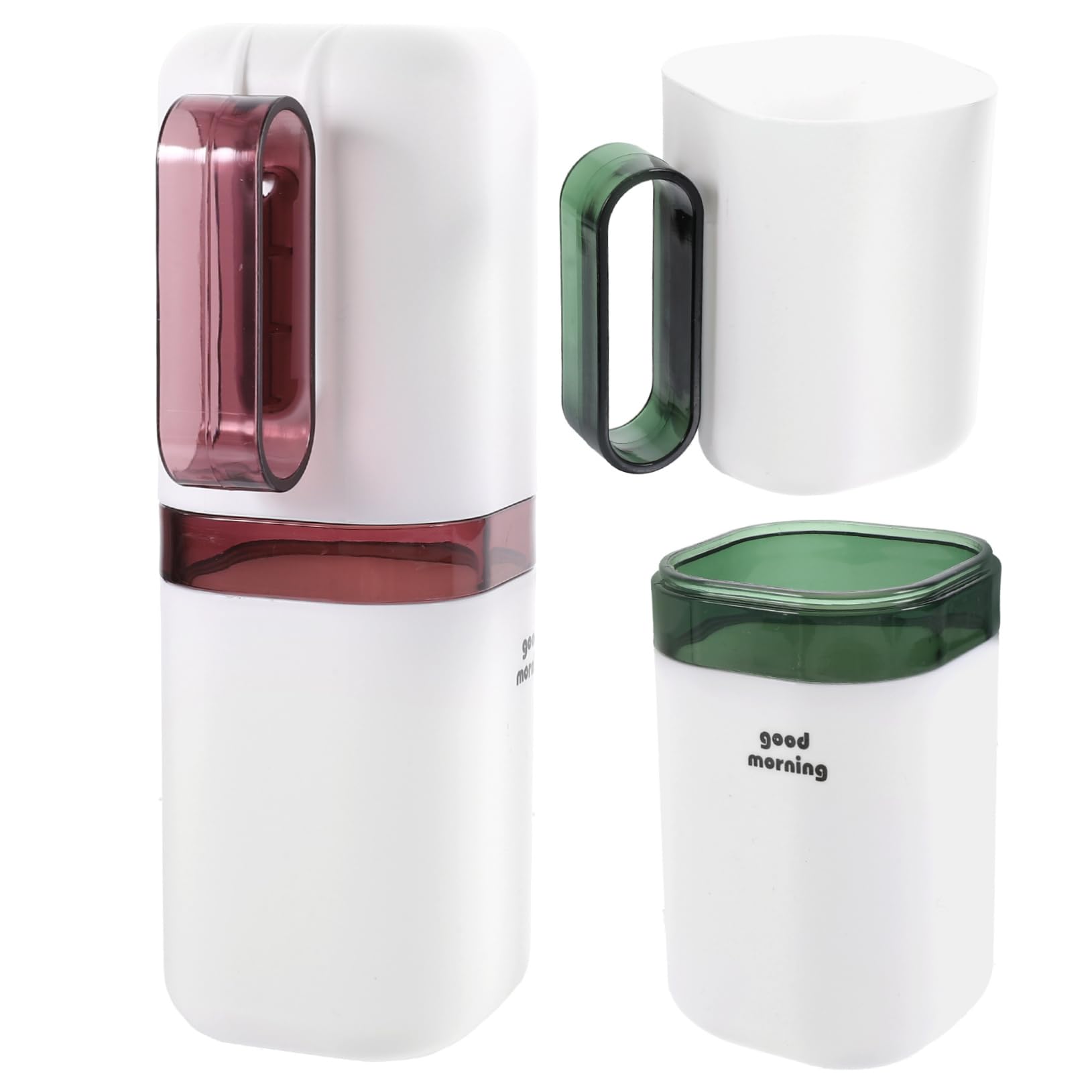 WOFASHPURET 2Pcs Portable Travel Toothbrush Cup Holder Functional Bathroom Toothbrush Organizer for Travel Supplies Easy to Store Toothpaste Manual Toothbrush for Camping