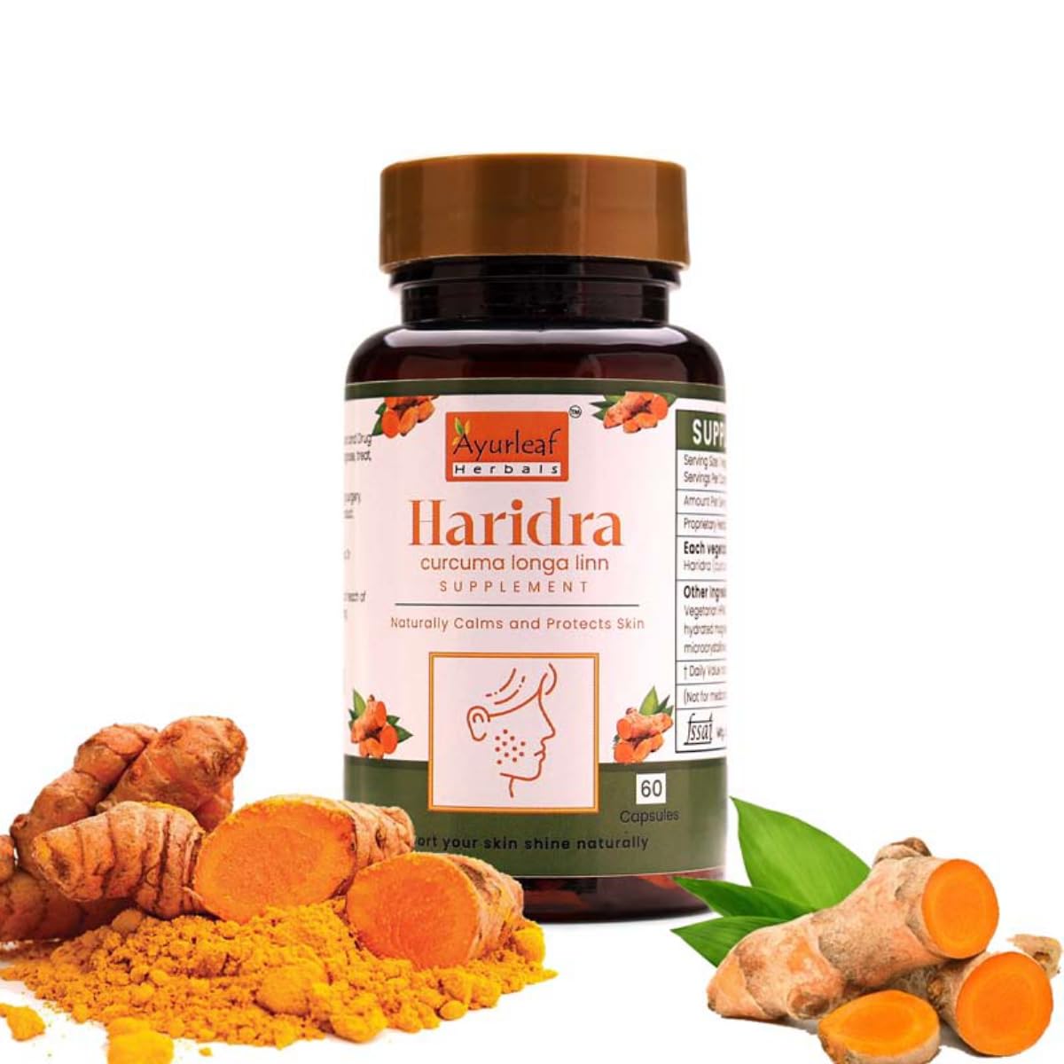 Sponsored Ad - Haridra Turmeric capsules | for Pigmentation, Skin Dark Spots| Natural Glutathione Buider | 100% Natural and Safe Herbs (60 Capsules)