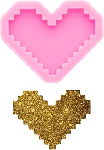 Angel Wings Llavero en forma de corazón irregular súper brillante Moldes de resina de silicona para manualidades de resina epoxi Moldes de silicona