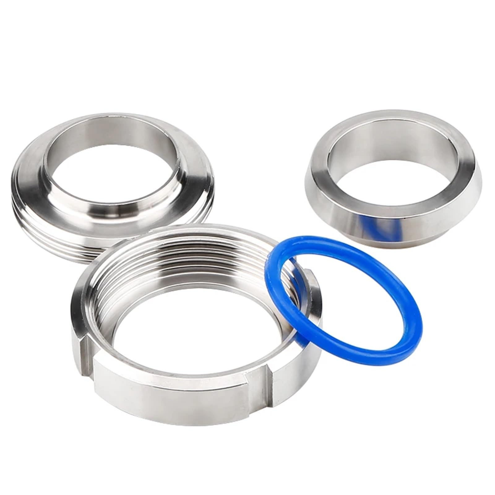 DIN DN15-100 Pipe Butt Weld Socket Union Set 304 316L Stainless Steel Pipe Fitting Connector (DN32 34mm,304)