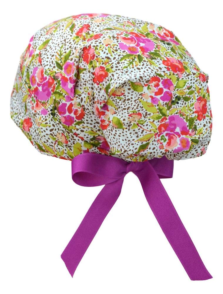 Womens Surgical Scrub Hat Adjustable Small to Medium (Bright and Cheery)
