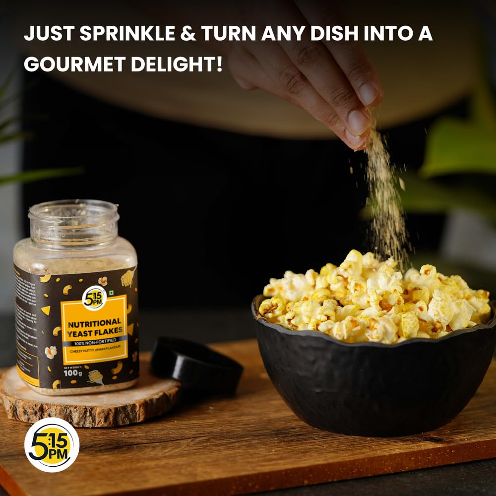 5:15 PM Nutritional Yeast Flakes Unfortified 100g | Nutritional Yeast Powder | Non-Fortified Flakes | Nutty & Cheesy Flavour Seasoning 3