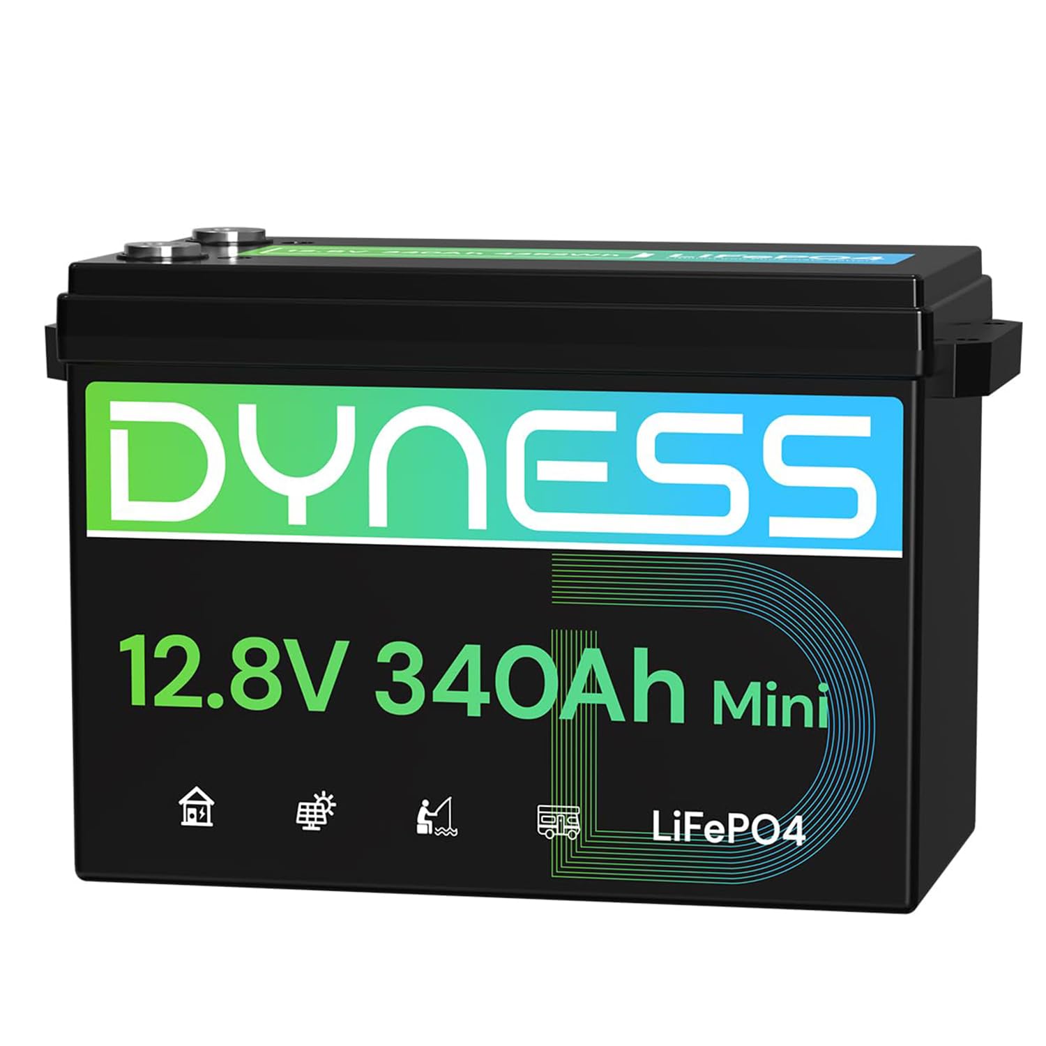 Dyness 12V 340Ah Lithium Mini Battery Supports 4P4S Built-in 200A BMS