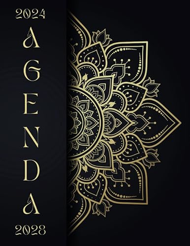 Agenda 2024-2028 Planificador mensual 5 años Enero 2023 - Diciembre 2028 (vista A4 grande ) Agenda Semanal Y Mensual agenda 60 meses 2024-2028 -