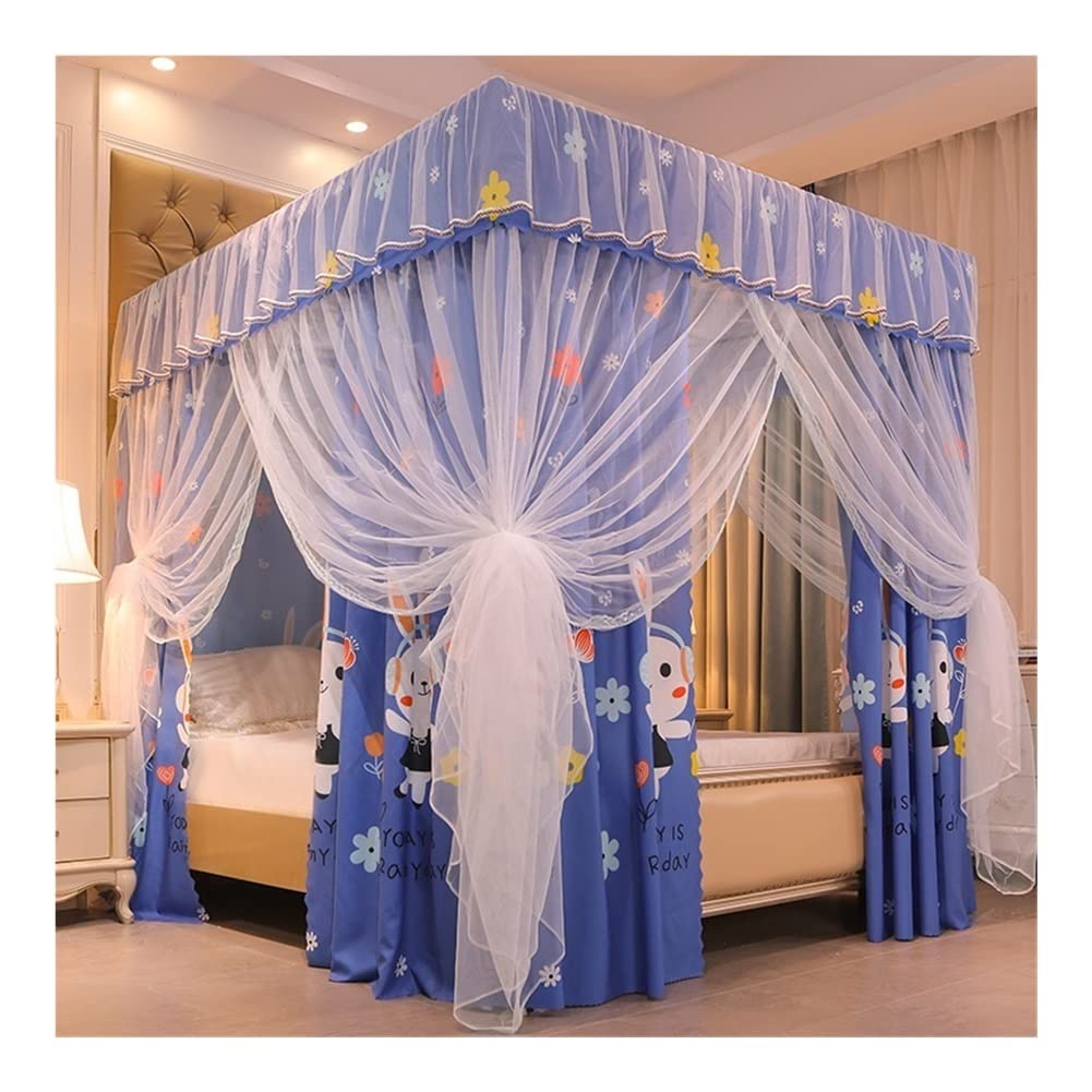 Décoration de chambre élégante avec rideau de lit à baldaquin moustiquaire pour lit adulte et fille