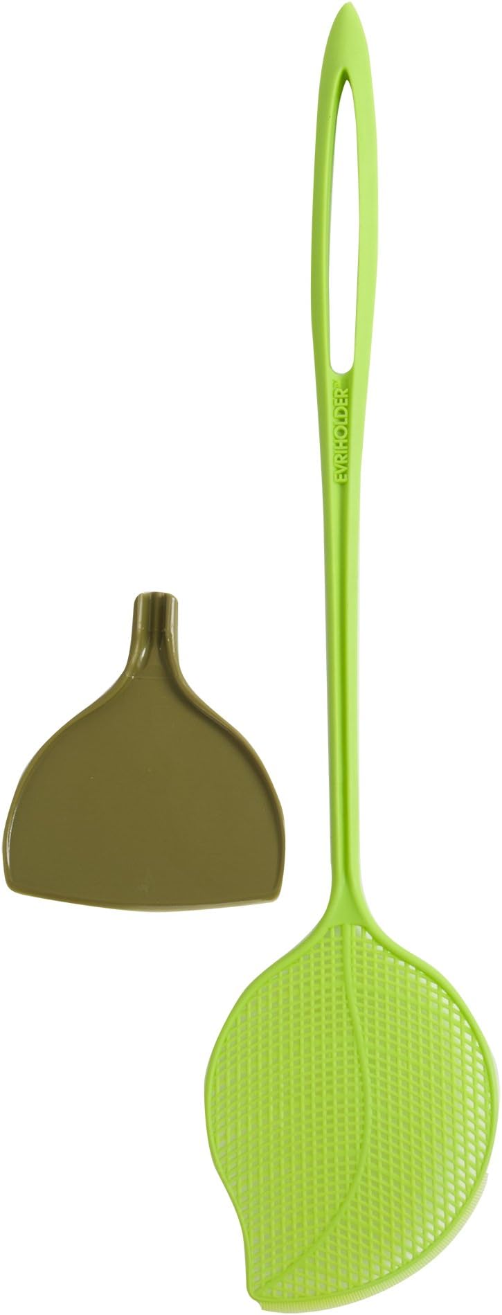 Swift Swat Fly Swatter for Mosquitos, Flies and Bugs, Fly Swatter Broom and Mini Dustpan, 3 Pack, Colors May Vary
