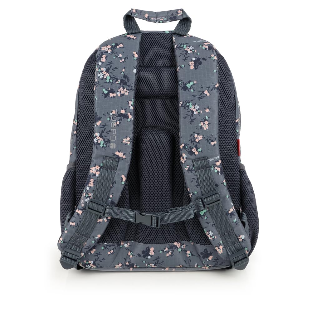 Gabol - Mochila Escolar de 3 Compartimentos 32x44x18 cm Dash con Espalda Ergonómica de Rejilla, Funda para Portátil 15,6'' y Base Reforzada