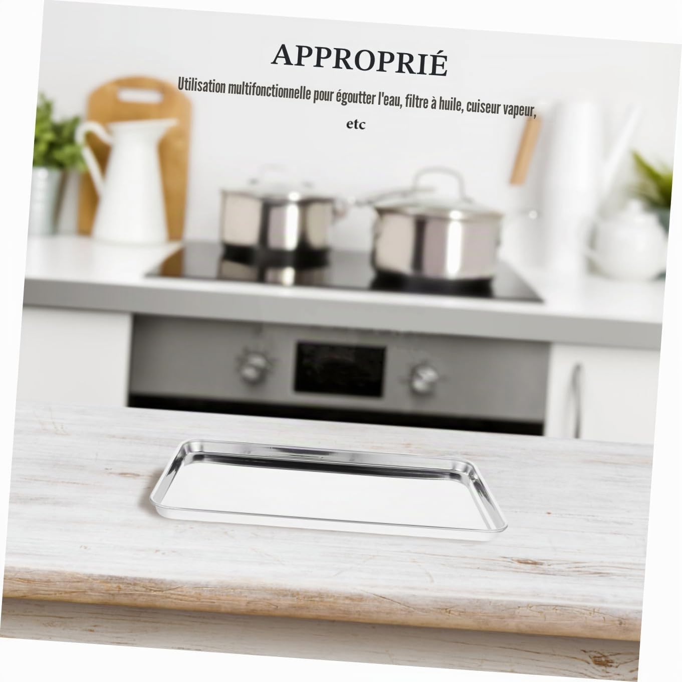 Toyvian Lot De 2 Plateaux De Cuisson En Acier Inoxydable Plateau Inox Rectangulaire 10.43X5.98X0.47In Pour Four Barbecue Égouttage D’Huile Et D’Eau Cuisine Et Pâtisserie