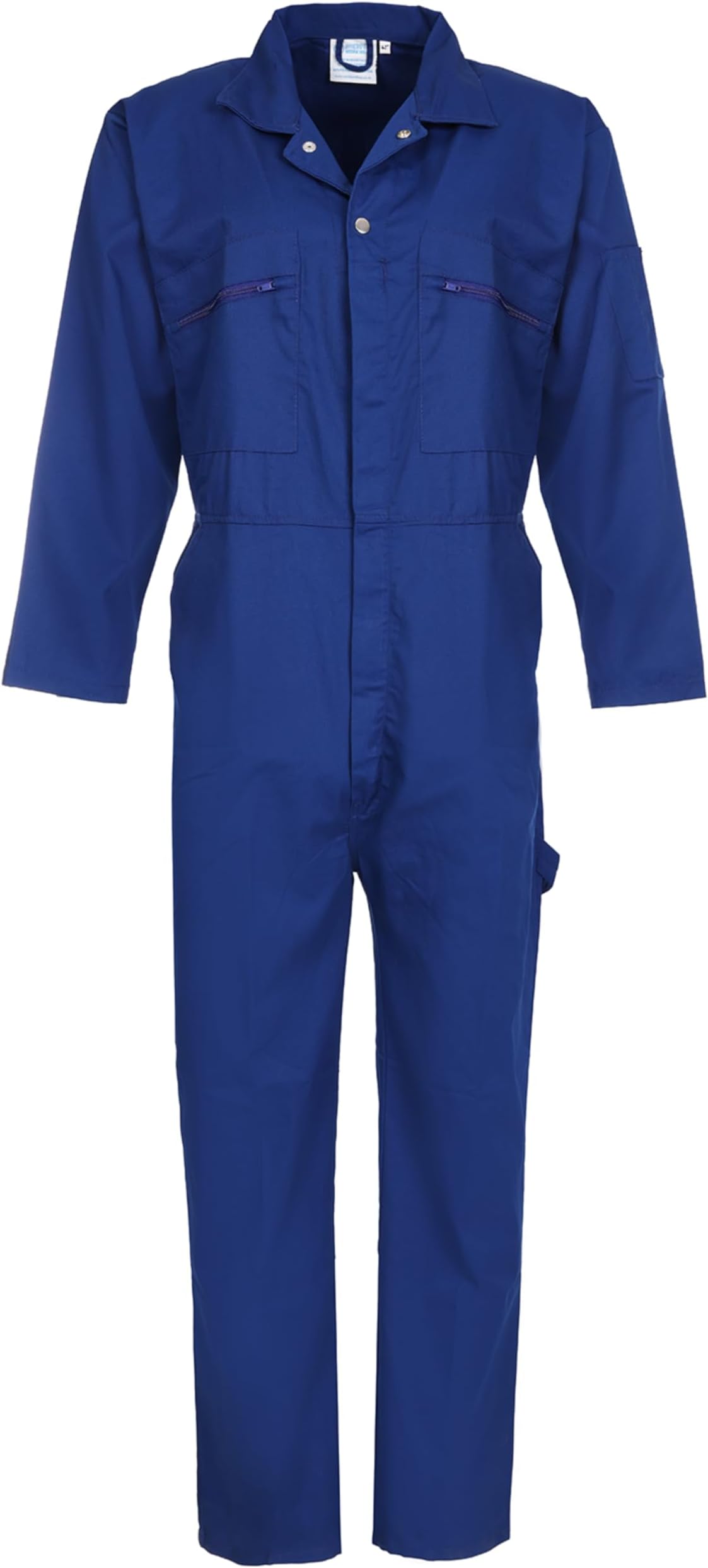 Fort - Zip Front Coverall - Royal Blue - 36" - Handy Pockets - Work Overalls for Men