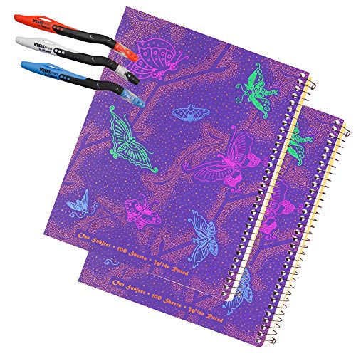 Cahier pour gaucher papillon pour prendre des notes à l\'école