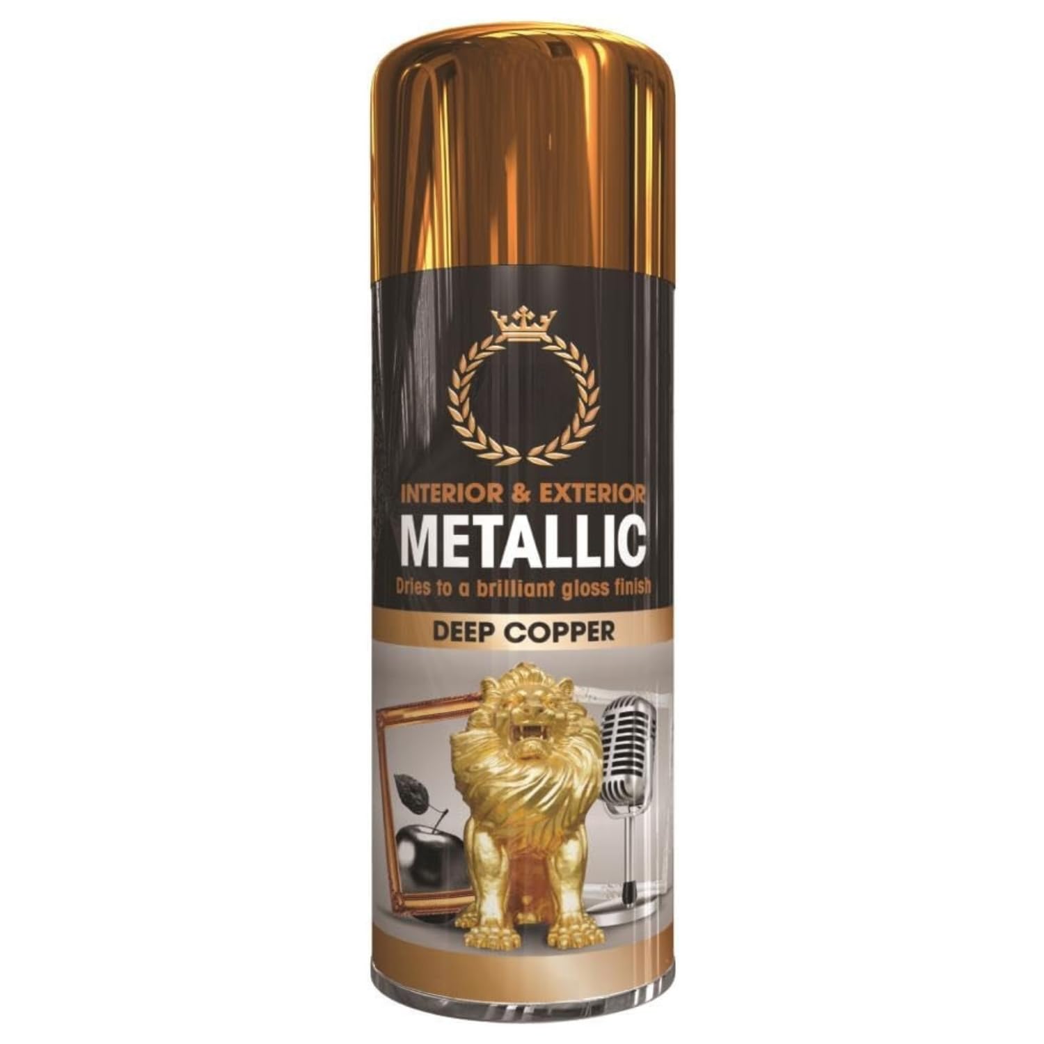 Inspired Essentials Deep Copper Metallic Spray Paint 400Ml Multi-Purpose Use, Spray For Metal And Wooden Furniture, Ornaments, Decorative Items And Much More For Interior & Exterior (4, )