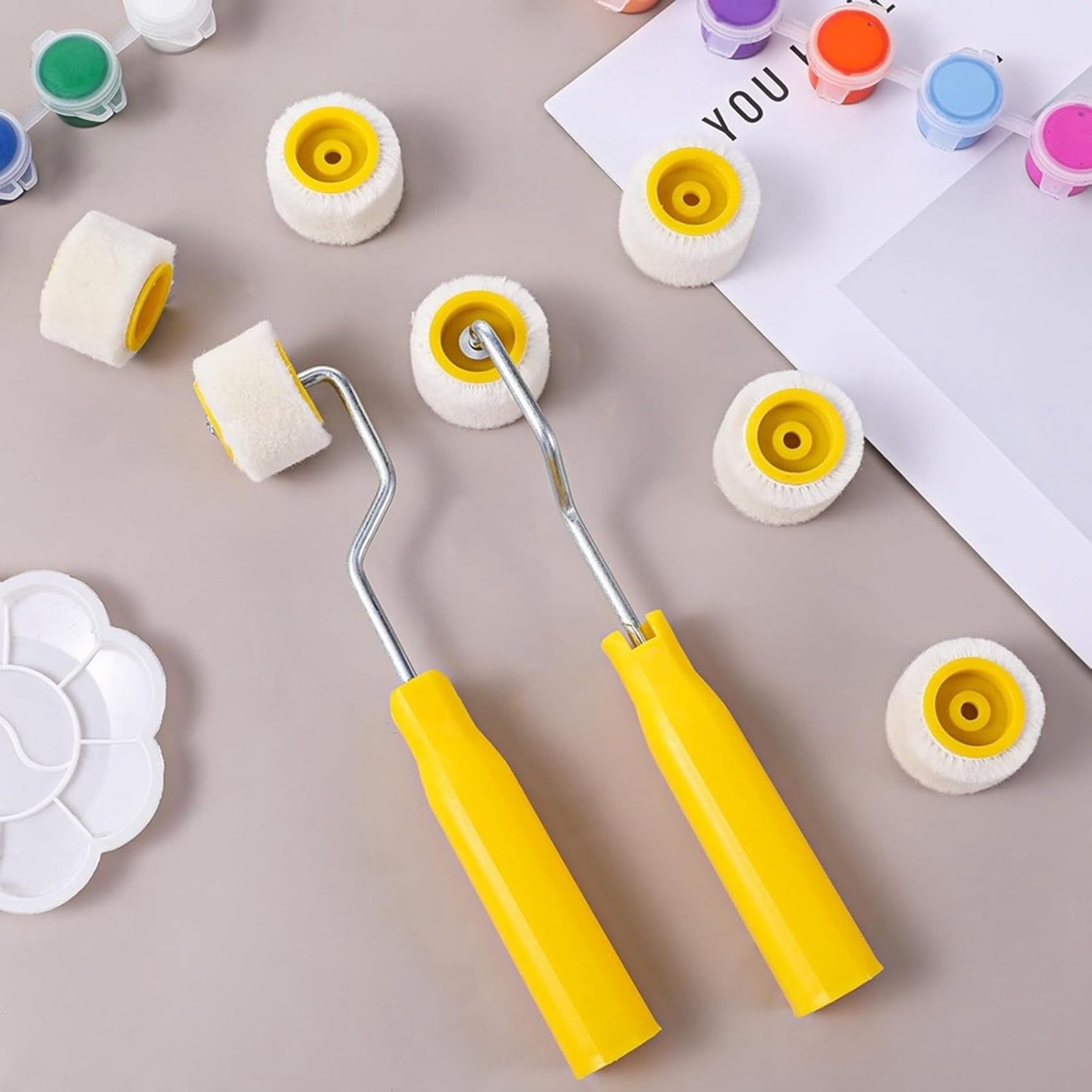 Mini rodillo de pintura de 4/5 pulgadas para retoques, herramienta pequeña ideal para Eds y esquinas, para proyectos de manualidades y mejoras del hogar