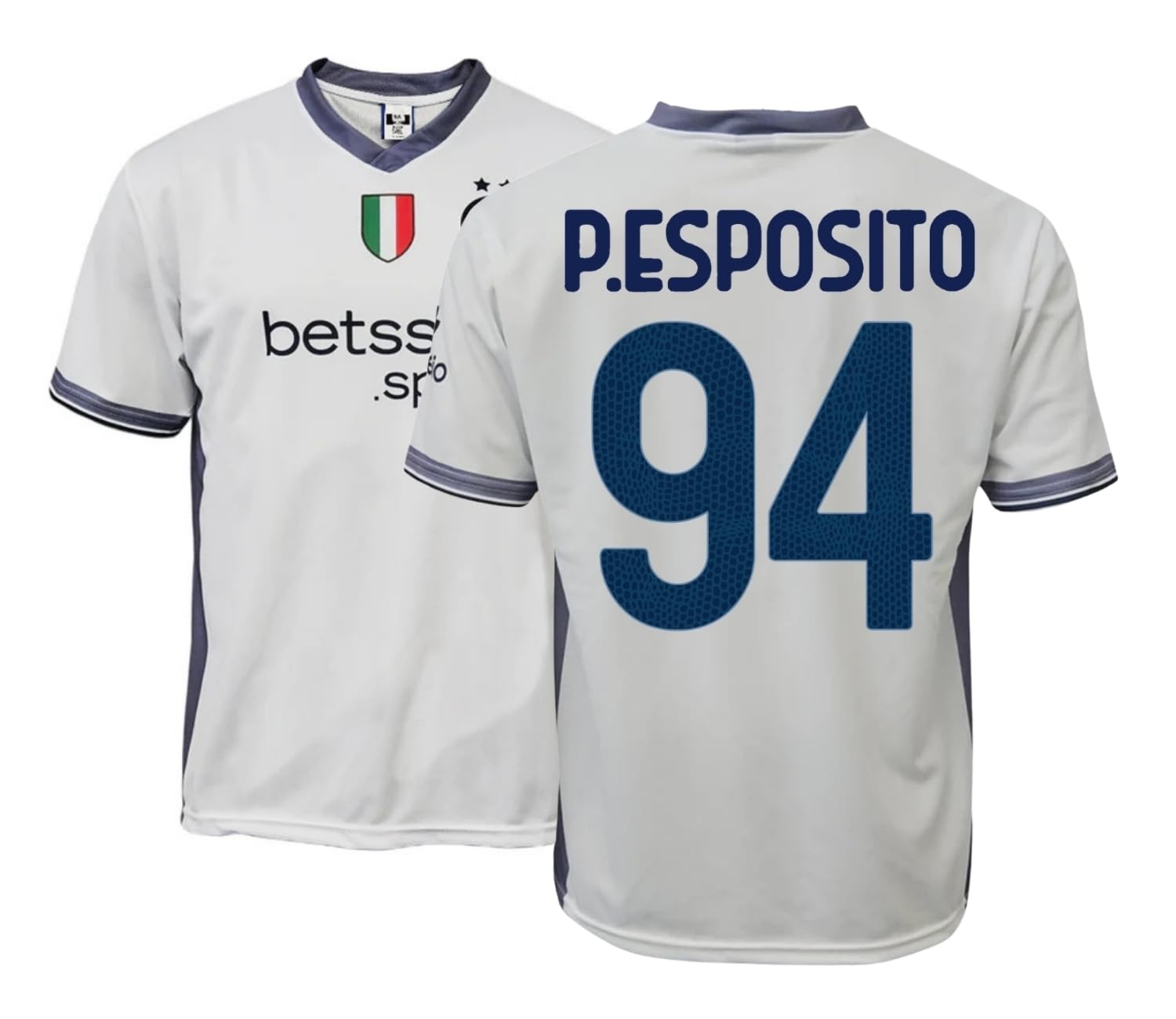 Maglia Inter pio Esposito 94 Bianca Replica Ufficiale Autorizzata Bambino (Taglie-Anni 4 6 8 10 12) Adulto (S M L XL XXL) - M