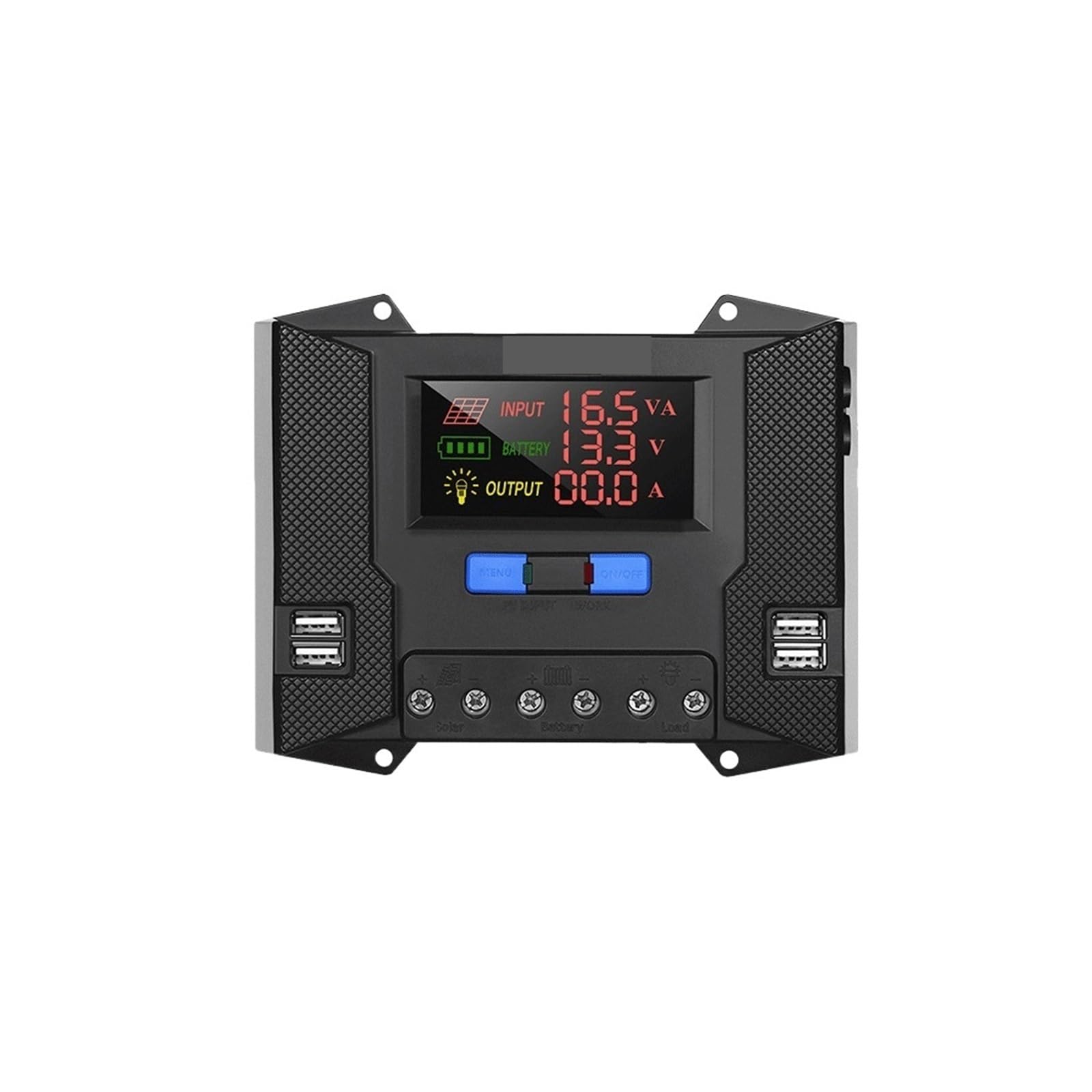 Regolatore di Carica Pannello Solare, Regolatore di Carica Solare 20A 30A 40A 12V 24V PWM Regolatore di Carica fotovoltaico Regolatore HD Schermo colorato con Porta USB 4PCS(30A)