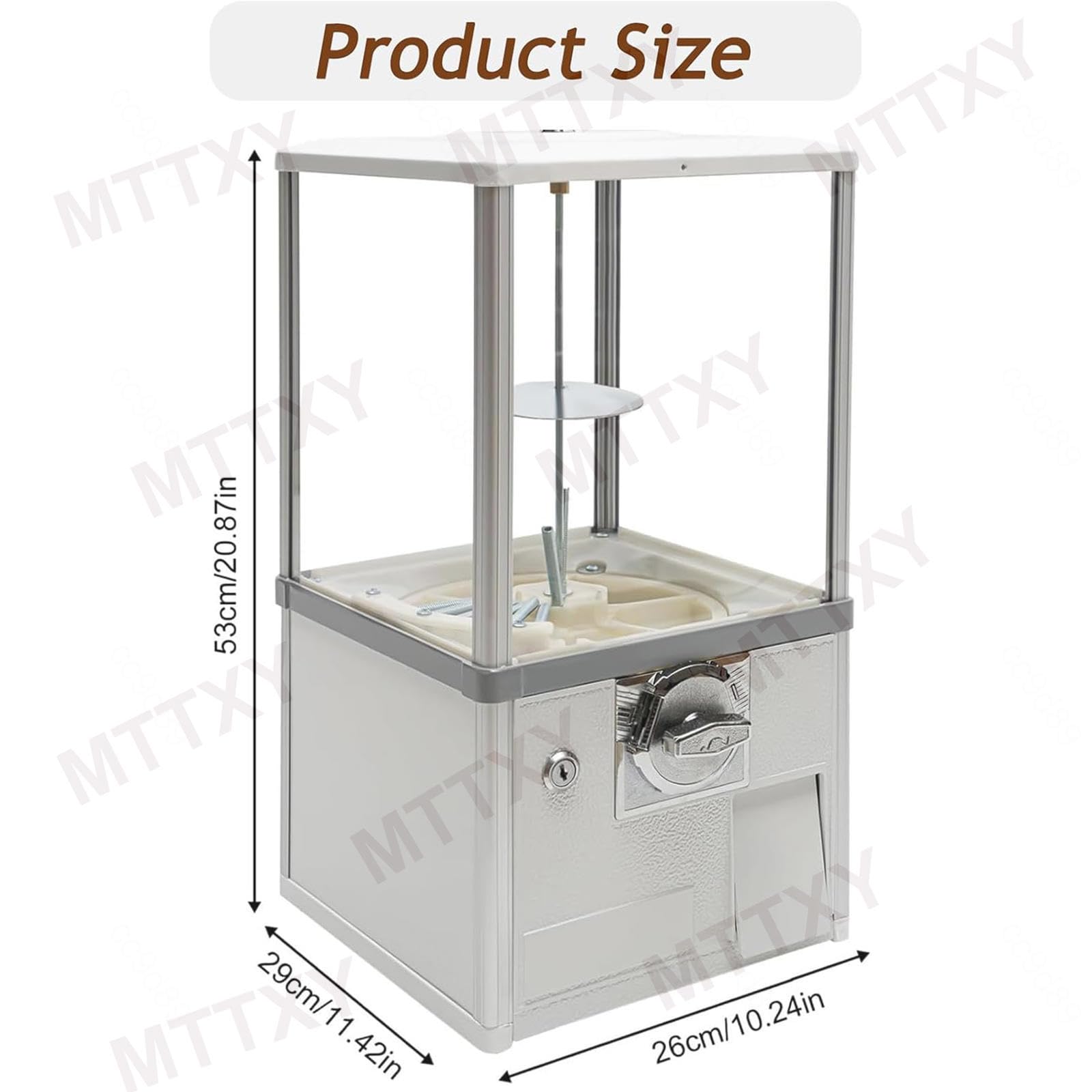 Macchina per gashapon commerciale, dispenser di capsule e palline saltarine con portamonete, premi per feste, compleanni, eventi negozi, design compatto, nero