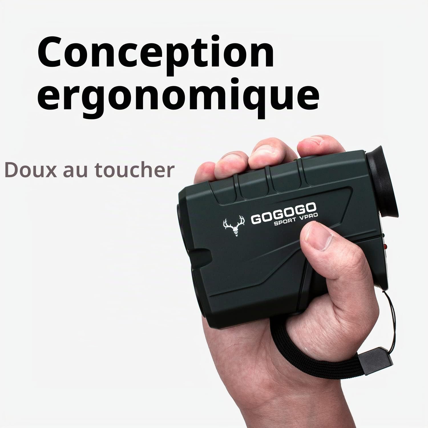 Gogogo Sport Vpro Télémètre Rechargeable de Chasse 1100 Mètres avec Trou de Vis du Trépied, Câble USB