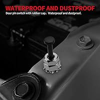 Vista 5 de DaierTek Interruptor de pasador de puerta para capó de coche, alarma automática, seguridad ajustable, encendido y apagado momentáneo, 12 V CC 20 A