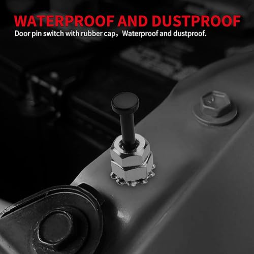 Miniatura 5 de DaierTek Interruptor de pasador de puerta jamba de auto con alarma automática ajustable momentáneo apagado 12 V CC 20 A para maletero automotriz 3