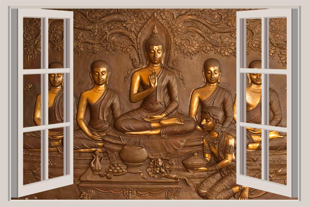 Wallpaper Production Window Wall Sticker for Home Décor, Living Room, Bedroom, Hall, Kids Room, Play Room(Self Adhesive Vinyl,Water Proof NN3 (36 x 24 (Inch))