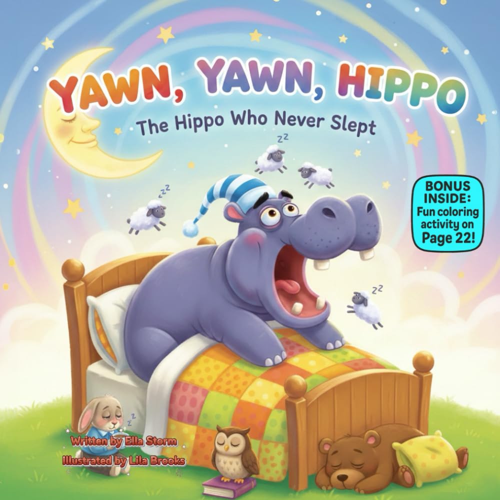 Yawn, Yawn, Hippo!: A Silly Bedtime Rhyme About Sleep, Calm Nights, and Happy Mornings for Kids