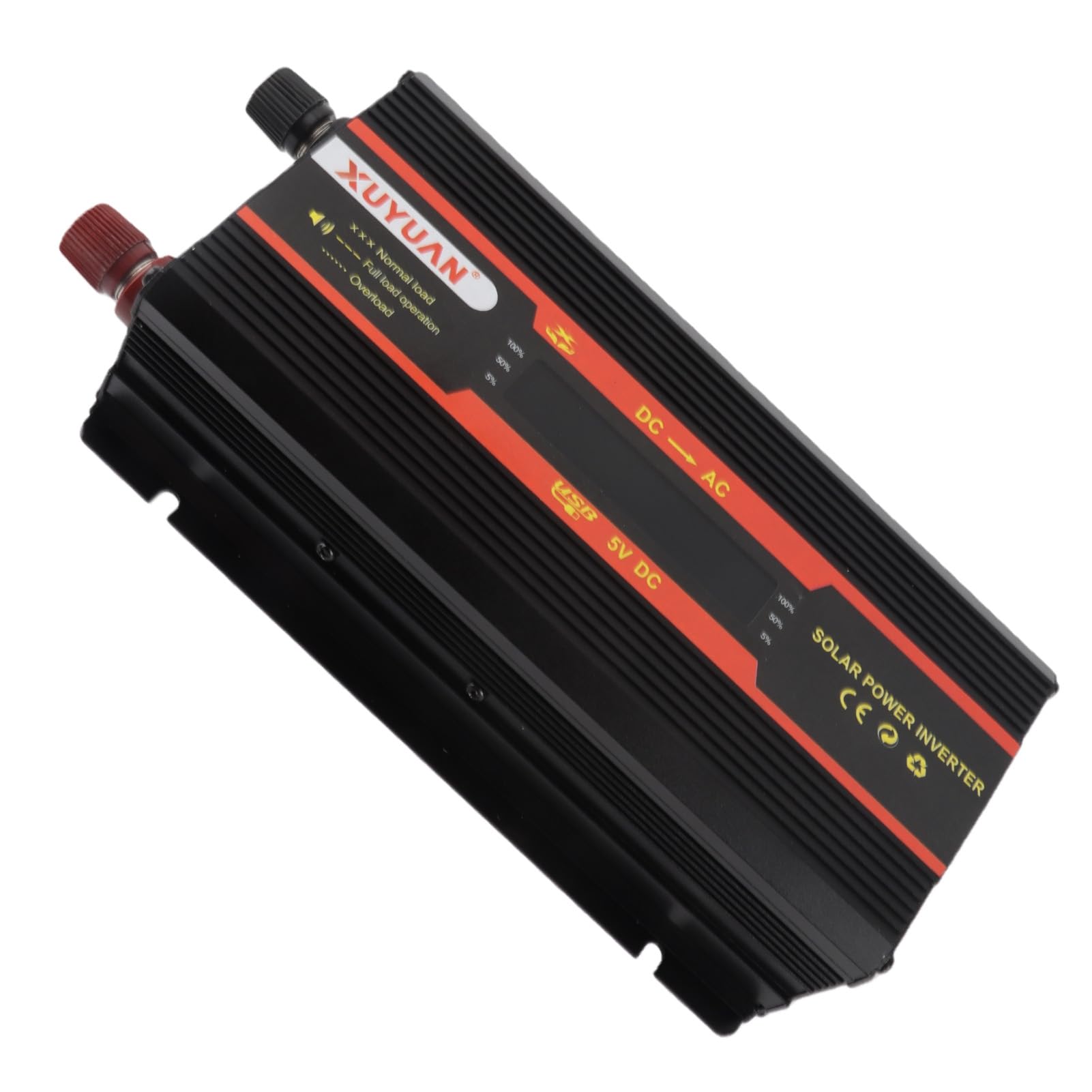 Cuifati Inversor de Onda Sinusoidal Pura de 1000 W, Inversor de Corriente para Coche de 12 V 24 V con Disipación de Calor Automática, Inversor de Corriente Solar para Coche con