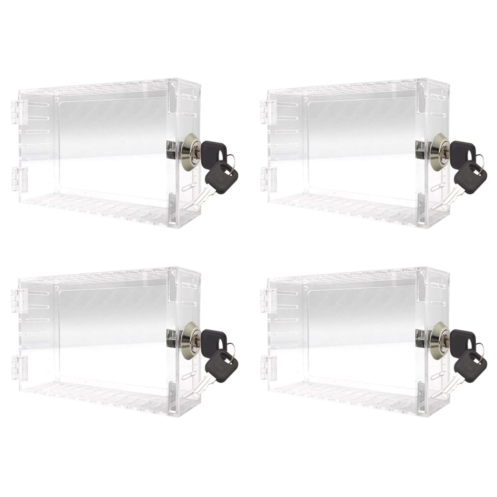 Jnchdghwa Transparent 4X Universal Thermostat Lock Box With Key Thermostat Cover Fits Thermostats 7X4.5 Inches Or Smaller