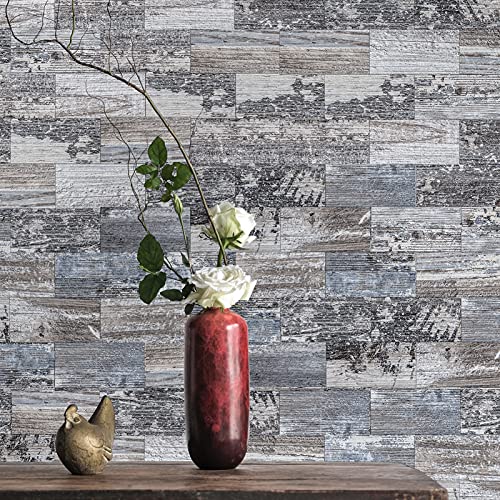 Image of Art3d 102-Pack Peel and Stick Backsplash, Stick on Subway Tile, Wood Plank