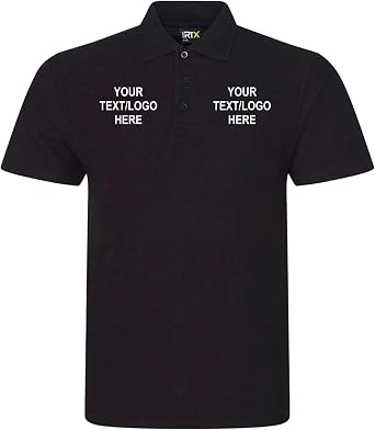 Brook Hi Vis Personalised Polo Shirt - Custom Logo, Text or Photo Printed Polo Shirt for Men & Women   Premium Workwear Uniform, Business Staff Business Staff, 10 Colour