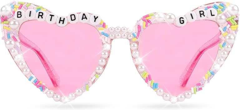 Birthday Glasses for Girls Women, Birthday Girl Glasses Birthday Sunglasses for Women Girls Happy Birthday Glasses Birthday Accessories for Women for Birthday Party Outfit