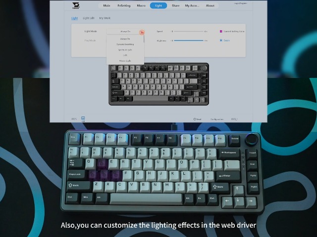 Amazon | YUNZII RT75 ラピッドトリガー キーボード メカニカル TKL
