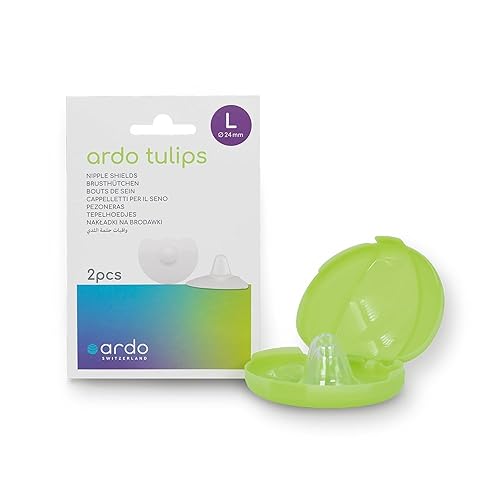 Miniatura 11 de Ardo Tulips - Protectores de contacto para pezones para lactancia, fabricados en Suiza, 2 unidades con funda de transporte, sin BPA (S, 0.630 in)