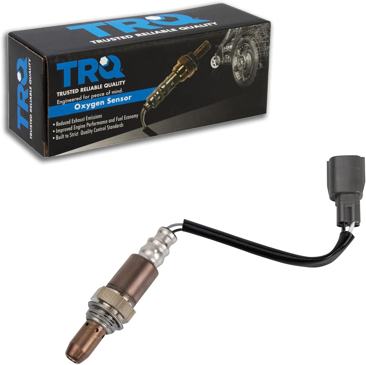 TRQ O2 Oxygen Sensor 4 Wire Wide-Band Upstream Compatible with 2010-2014 Subaru Legacy H6 3.6L, 2010-2014 Outback H6 3.6L, 2010-2014 Tribeca H6 3.6L, 2002-2006 Toyota Camry V6 3.0L