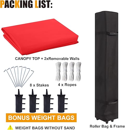 Miniatura 3 de COOSHADE Tienda de campaña desplegable de 10 x 10 pies para festivales al aire libre, portón trasero, dosel de exhibición de manualidades con 2